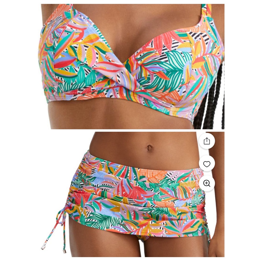 Birdsong Wild Tropic Bikini Set Colorful Skirt 38G/XL - Picture 2 of 16
